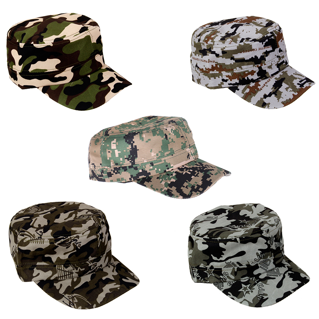 Mens Camo Cap Camouflage Army Combat Soldier Patrol Hat Baseball Cap Adjustable Soft Hat for Hunting Hiking Fishing One Sizes