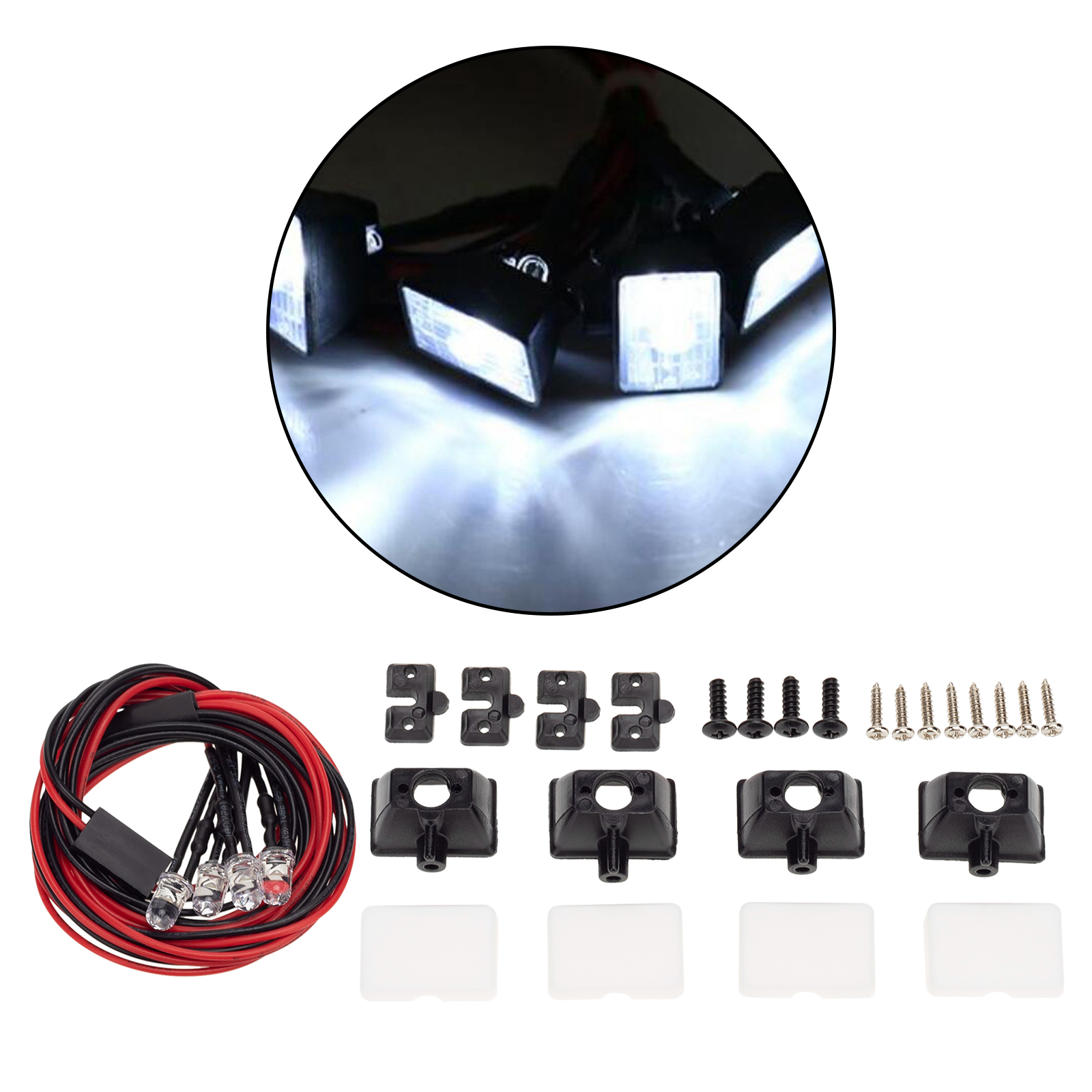 Ultra Bright LED Light Bar Roof Lamp for Axial SCX10 90046 110 1:10 RC Rock Car Vehicle DIY Spare Parts