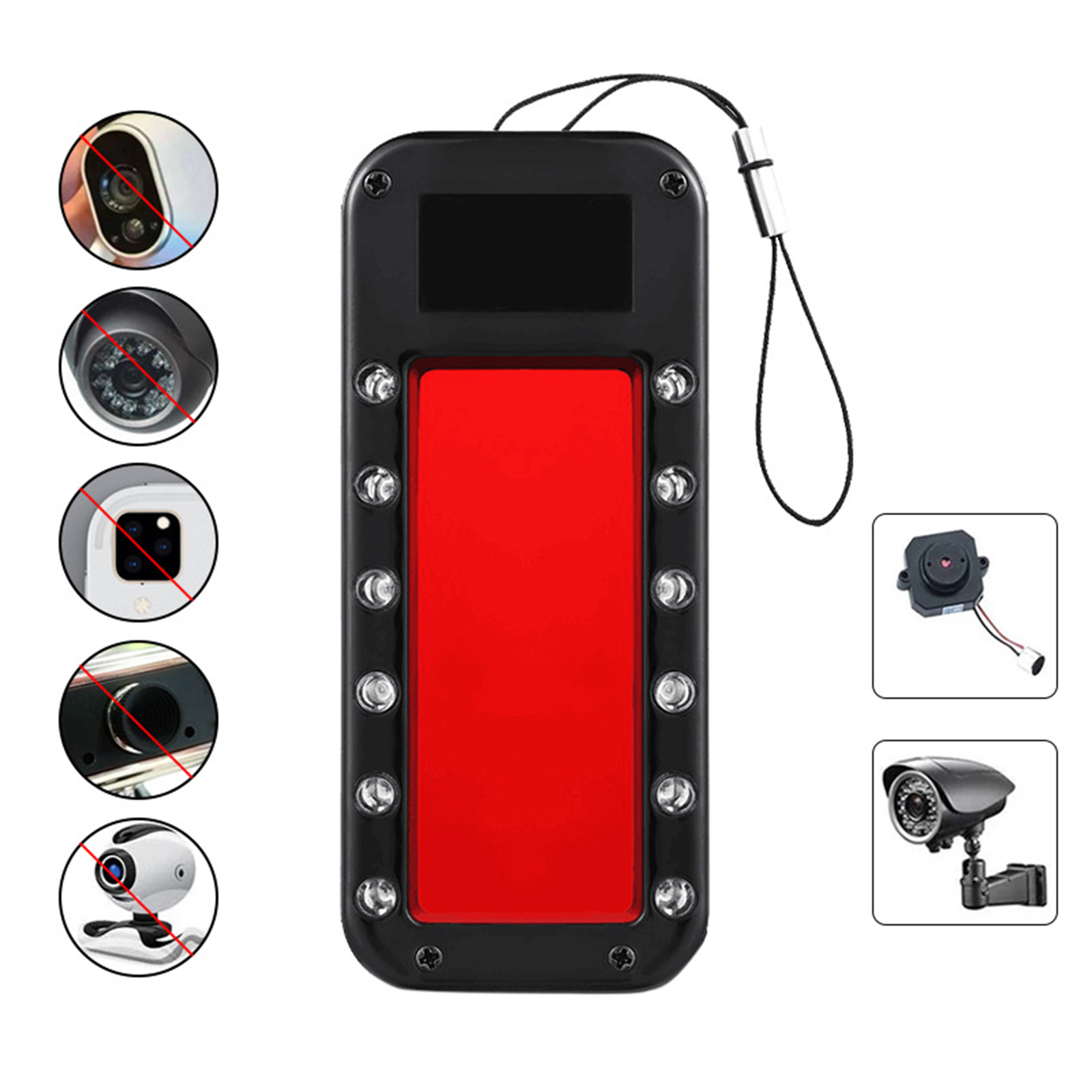 Camera Hidden Detector Brightest LEDs Travel Size for AirBnB Bathrooms