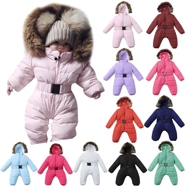 Abbigliamento invernale neonato tuta da neve ragazzo ragazza pagliaccetto  giacca tuta con cappuccio cappotto spesso caldo completo capispalla per  bambini abbigliamento per neonati - AliExpress