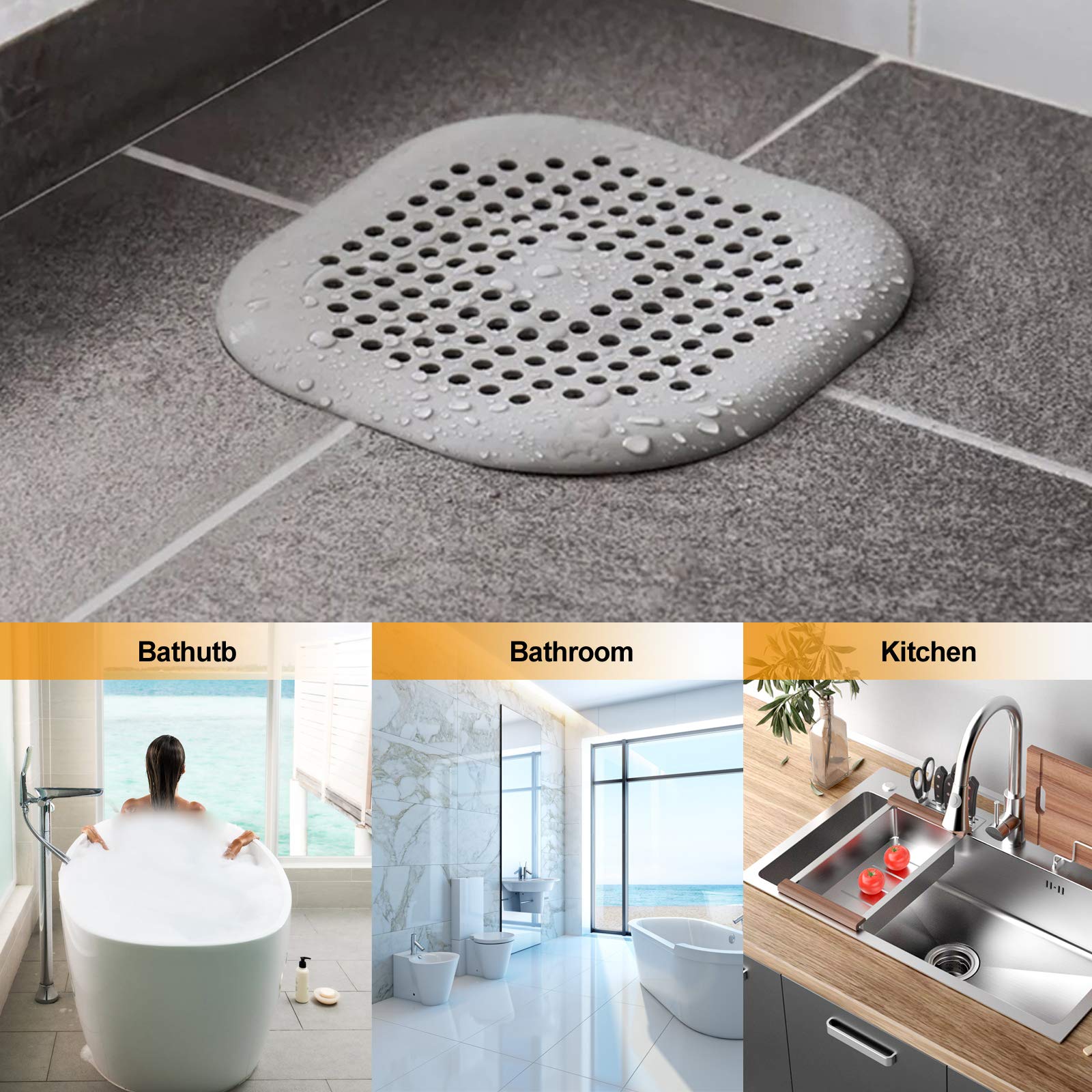 Floor Drain Covers Silicone Drain Strainers Hair Catcher Toilet Sewer Anti Odor Floor Drain Cover for Home Bathroom Supplies