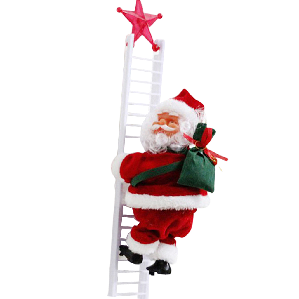 Santa Claus Climbing Ladder Electric Toys Christmas Tree ing Ornament