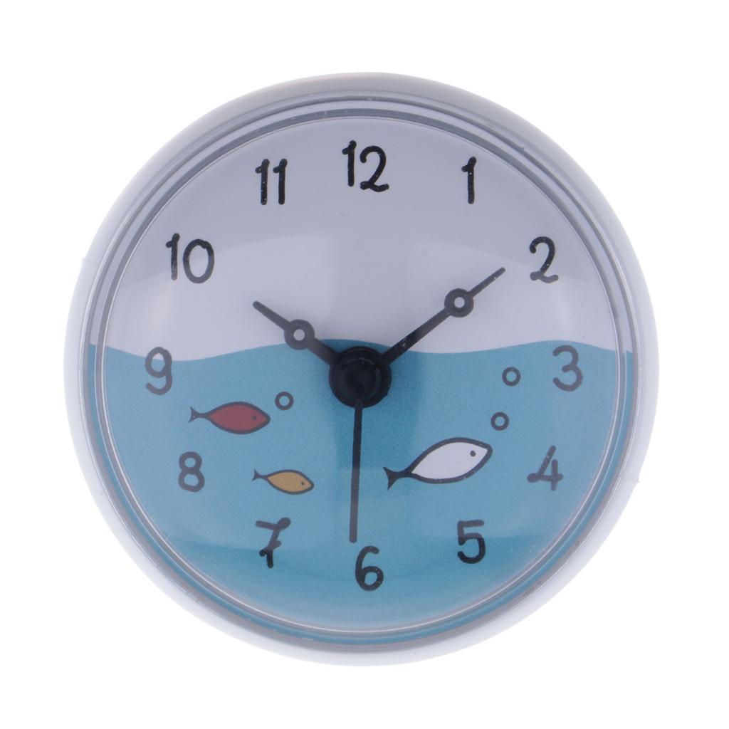 Bathroom Bath Kitchen Clock Waterproof Arabic Numerals for Mirror Windows