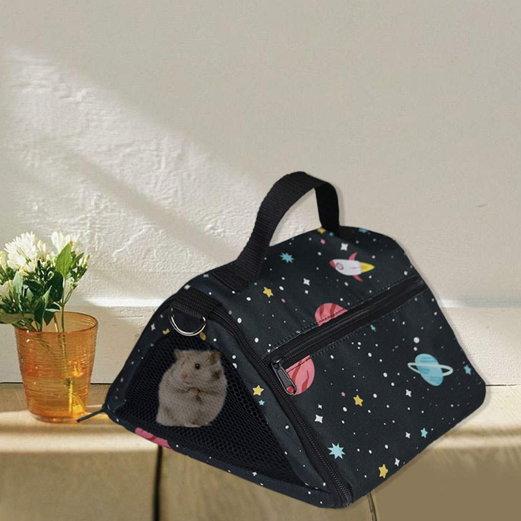 Single Shoulder Hamster Cage Takeaway Portable Pet Carry Holder Pet Bag Hedgehog Carrying Bag for Traveling