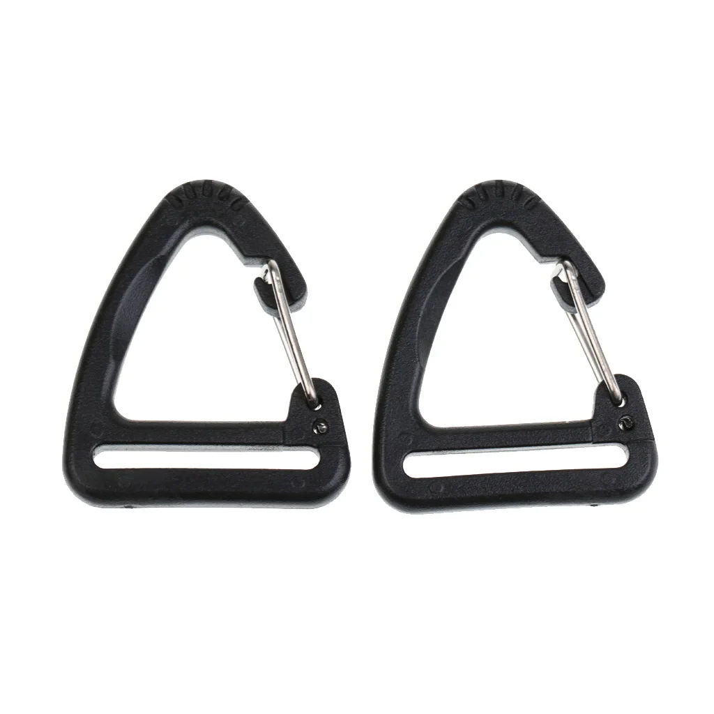 10 Pieces 1`` Plastic Buckles Hook Climbing Carabiner Hanging Keychain Link Backpack Strap Webbing for Outdoor Sports 25mm