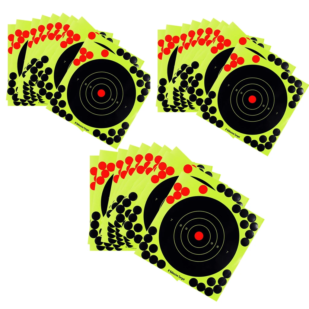 30 Pieces 8inch Round Shape Shooting Targets Self Adhesive  Range Paster