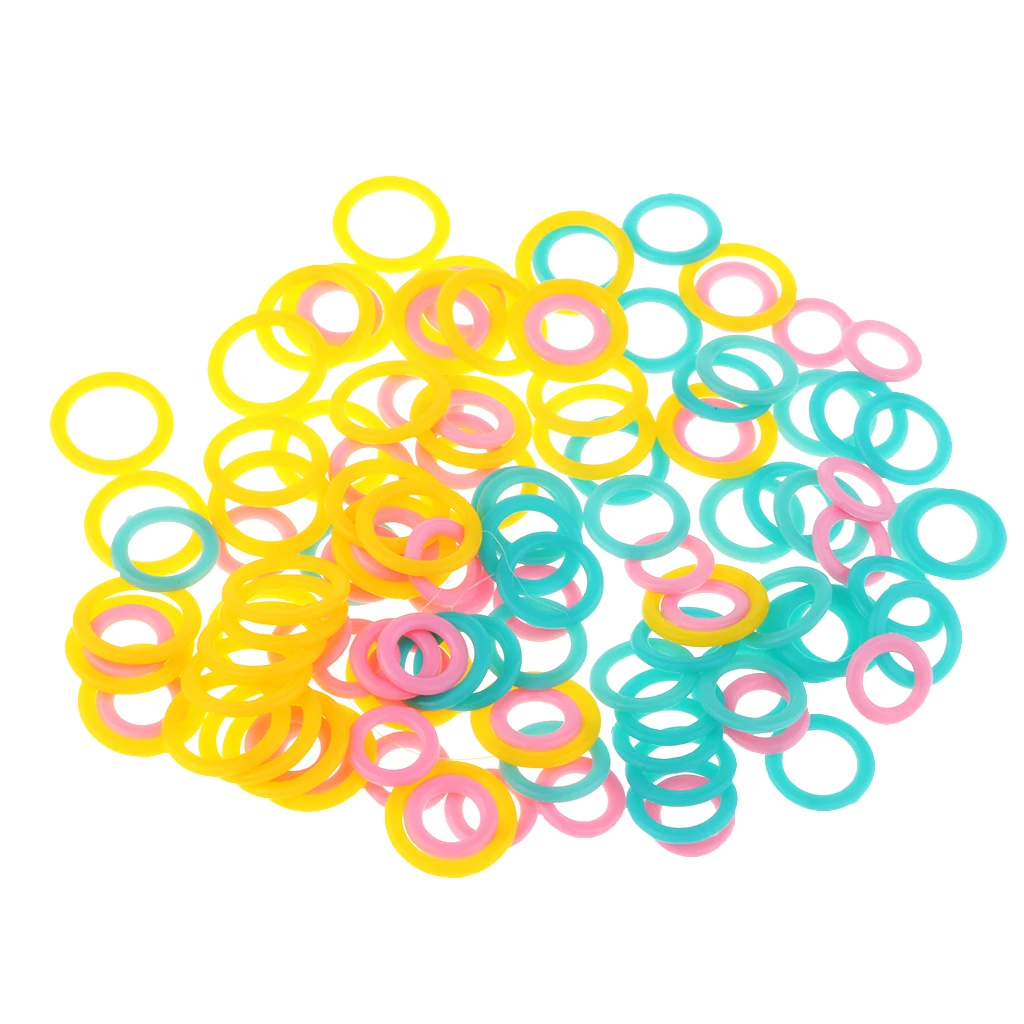 120pcs Plastic Crochet Stitch Marker Ring Knitting Stitch Marker Knitters Tool