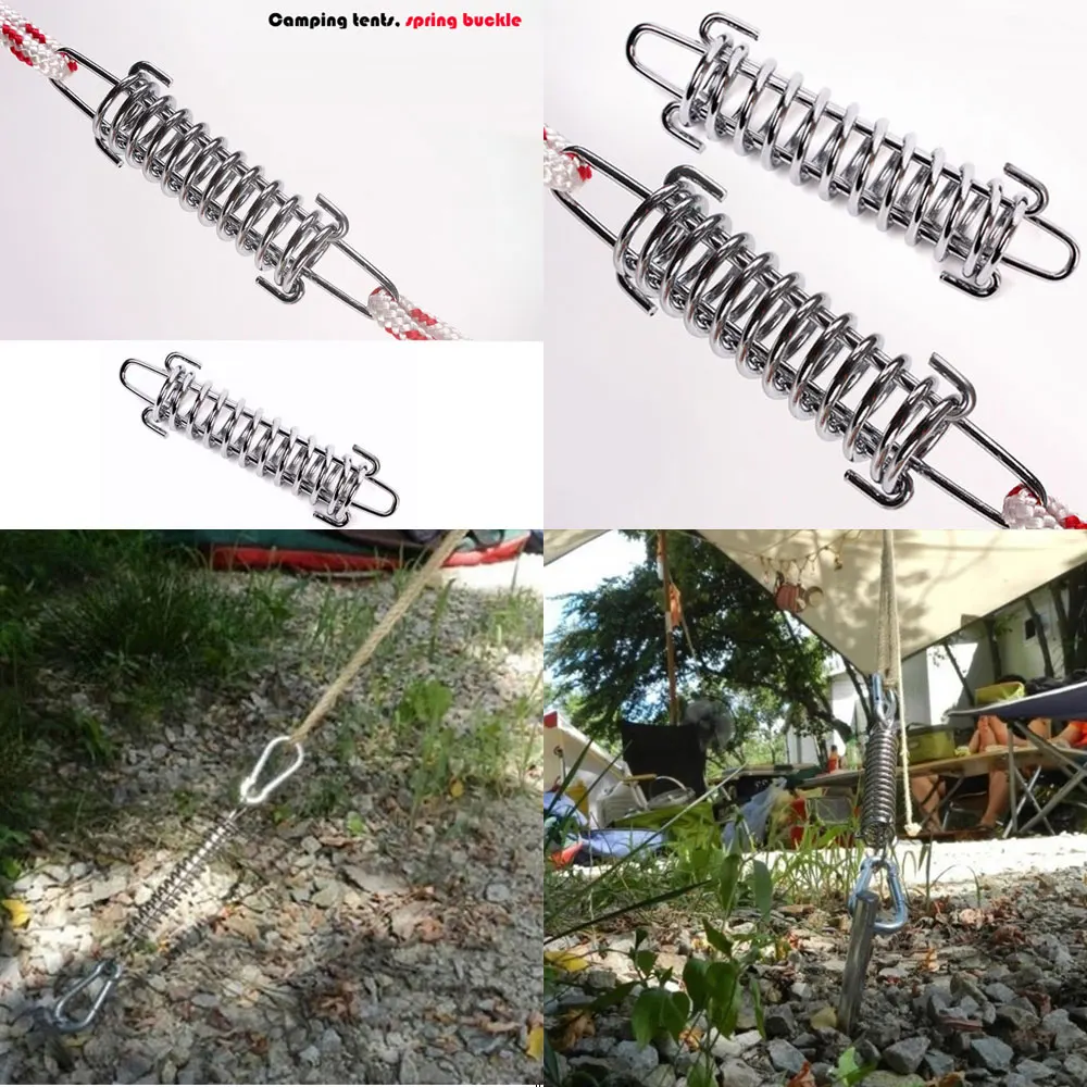 5pcs Large Tension Spring Tensioner Tightener for Tent Camping Hiking