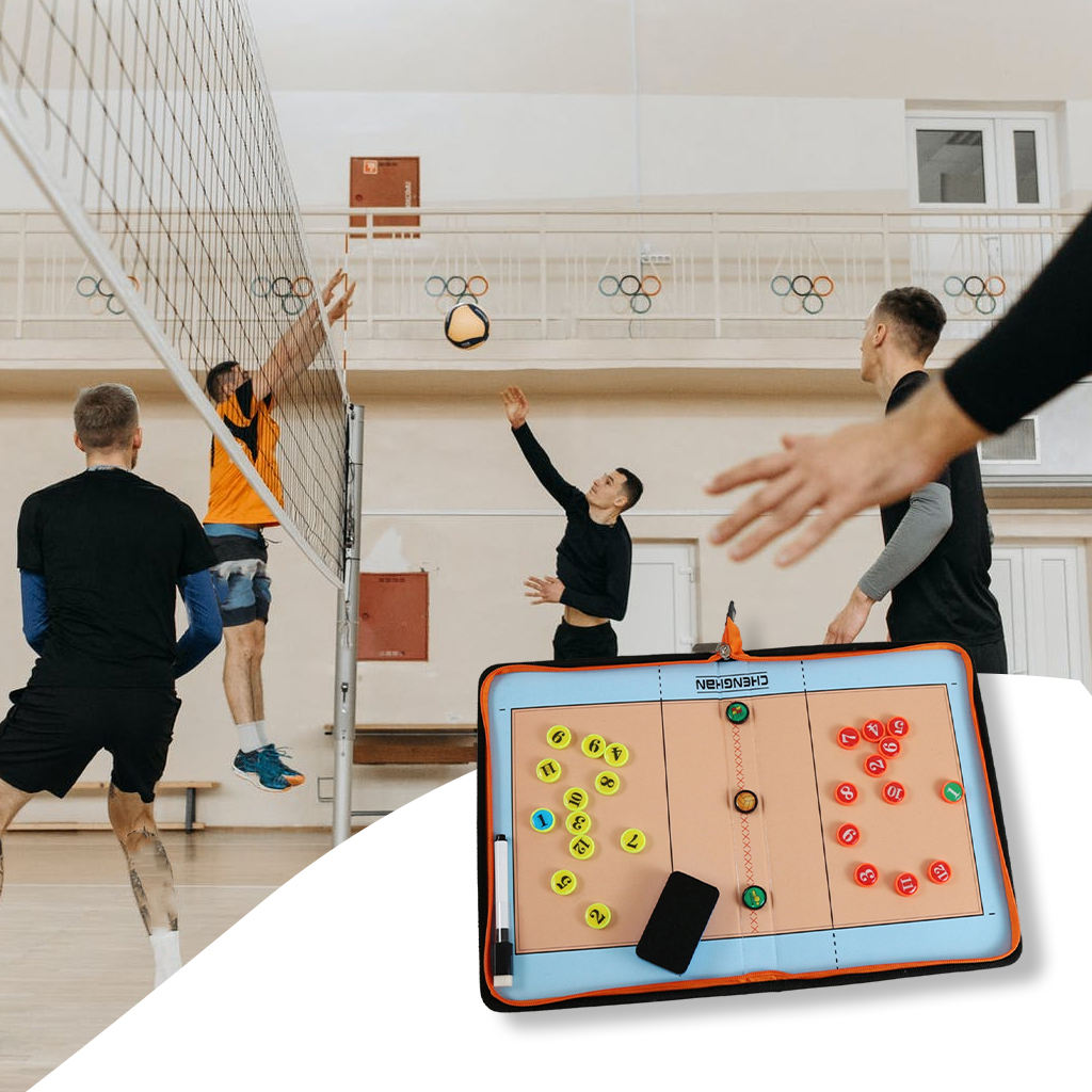 Volleyball Coaching Clipboard Kit Coaches Board with Dry Erase Strategy Training Aid Volleyball Coaching Board for Accessories