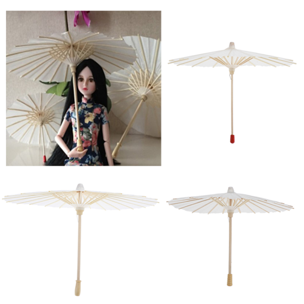 Miniature Paper Umbrella Crafts for Home / Office / Bar Girls Doll Accessory