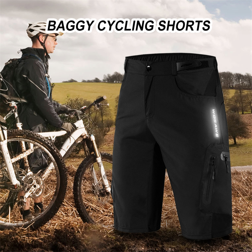 Cycling Loose Fit Shorts Attached Gel Padded Underwear Liner  Shorts