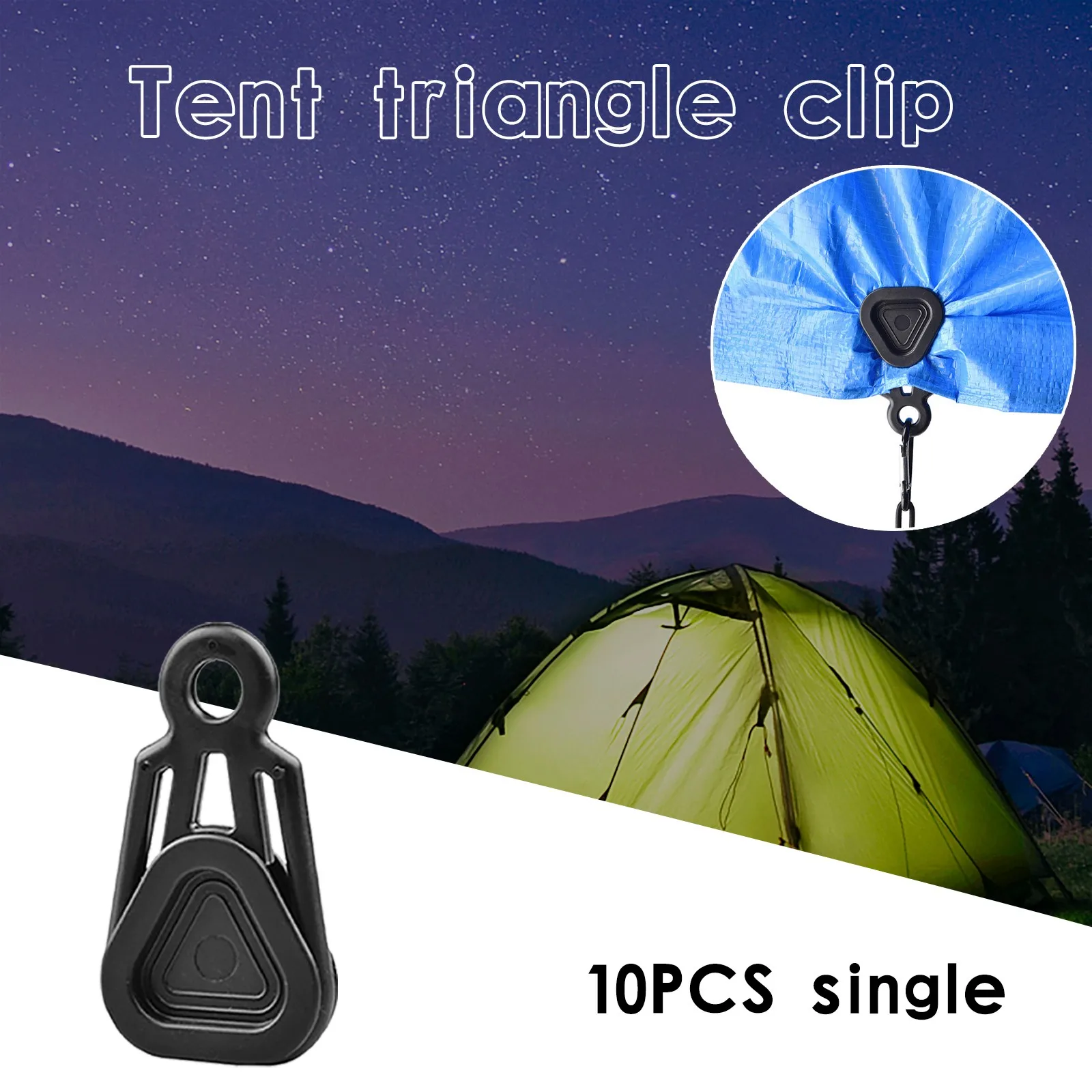 Cintre Camping Coupe-Vent Clip fixe en plastique clip tente accessoires tente Clip 