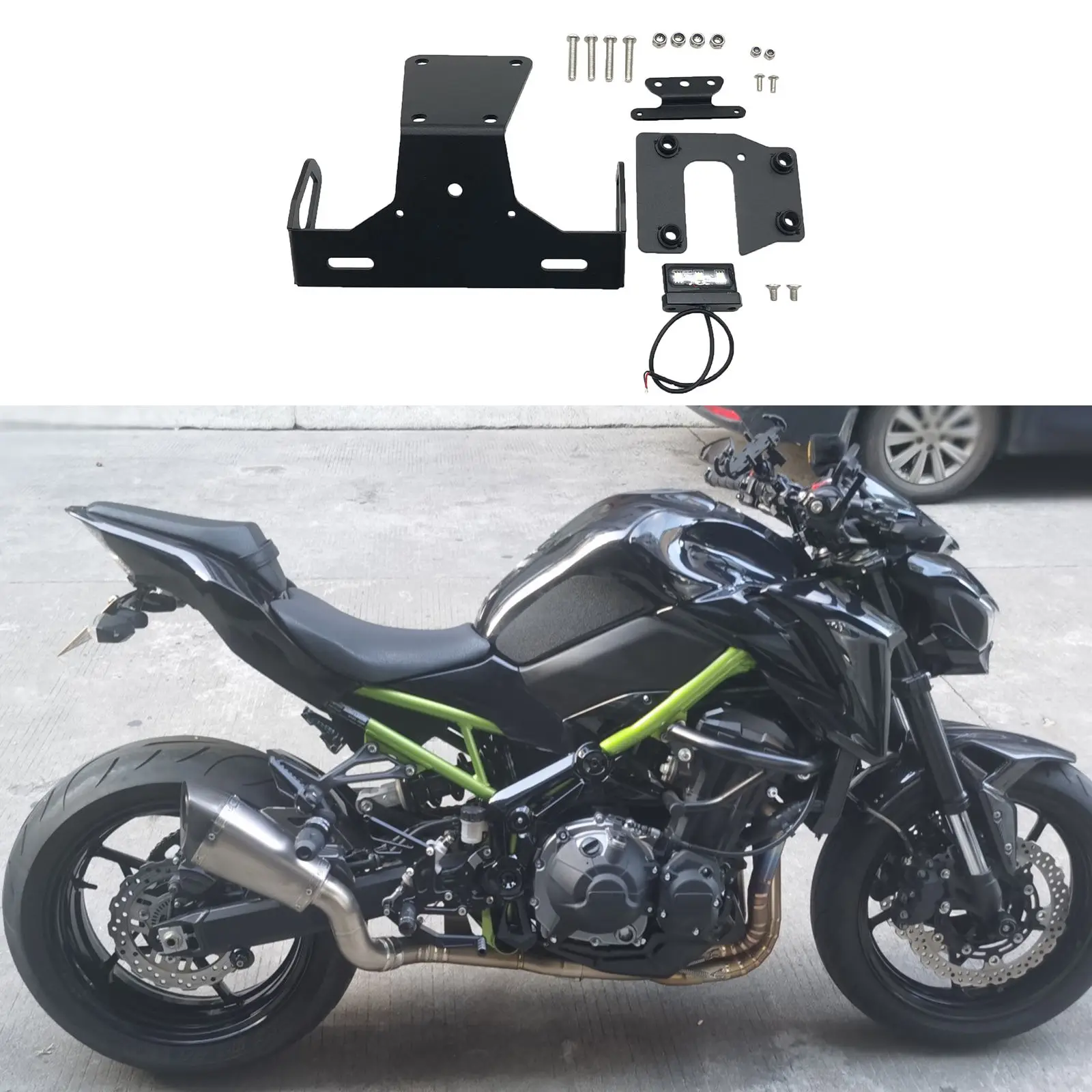 Universal License Registration Plate Holder Replacement for KAWASAKI Z900 17-20 Tail Tidy Stand Steady Motorcycle Accessories
