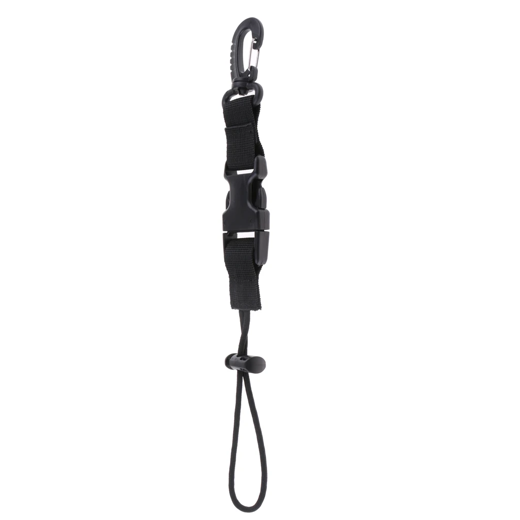 Scuba Diving Lanyard Spring Coiled Lanyard with Quick Release Buckle for Cameras and Dive Lights Holding
