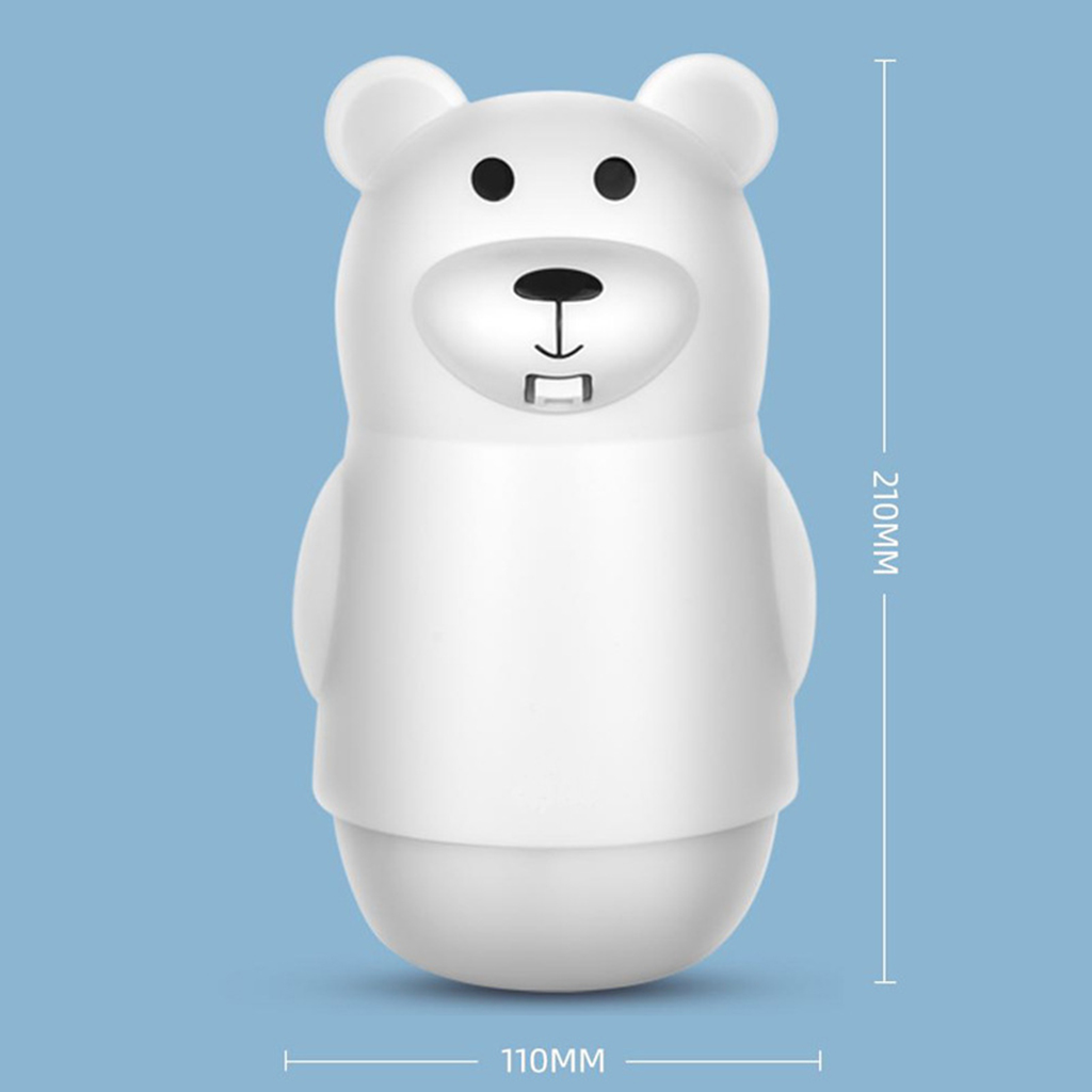 Automatic Soap Dispenser Cute Bear Shape Infrared Sensor Touchless Soap Dispenser 300ml USB Rechargeable Foaming Soap Dispenser