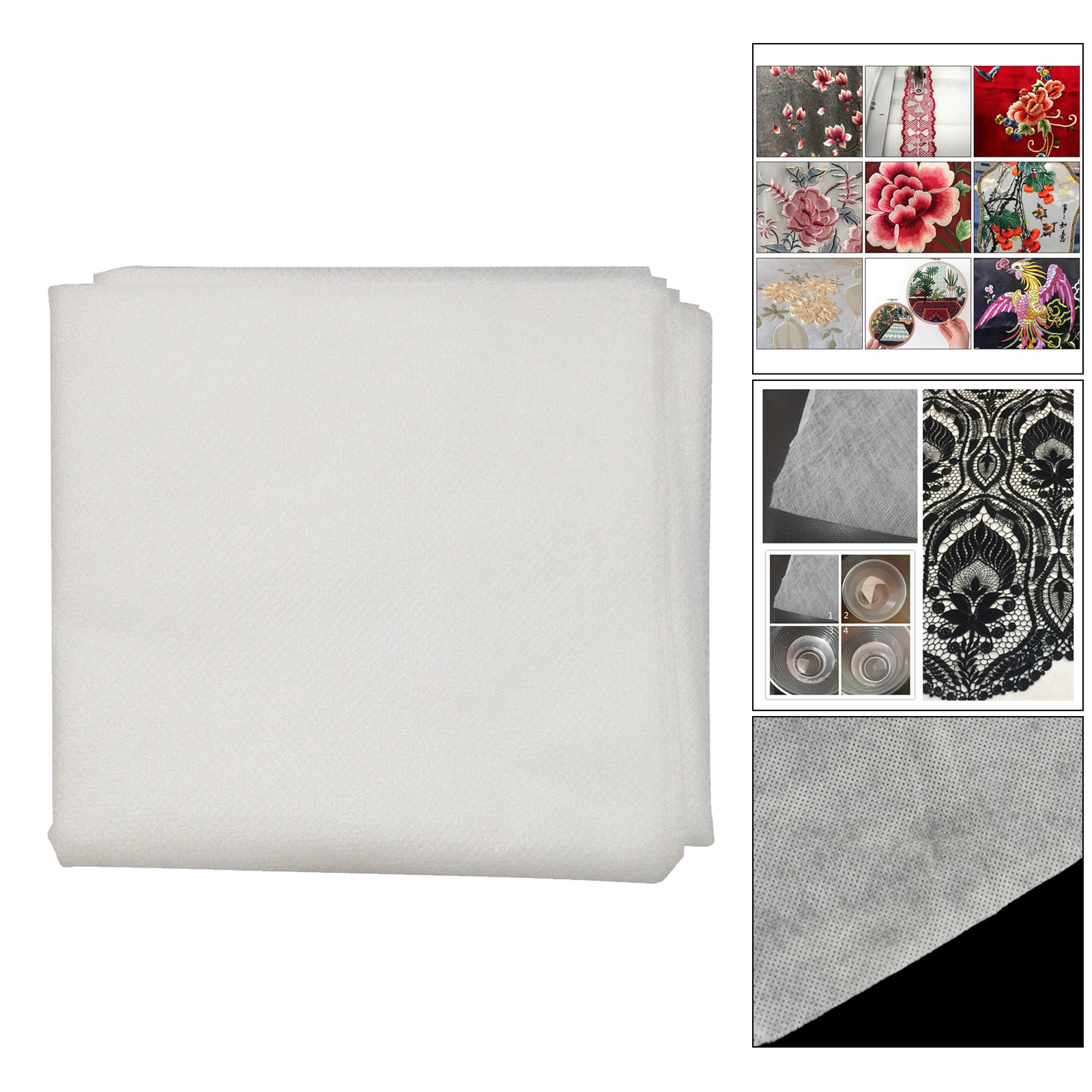 Water Soluble Stabilizer for Embroidery Backing , Wash Away Embroidery Stabilizer for Machine Embroidery Stabilizer Hand Sewing