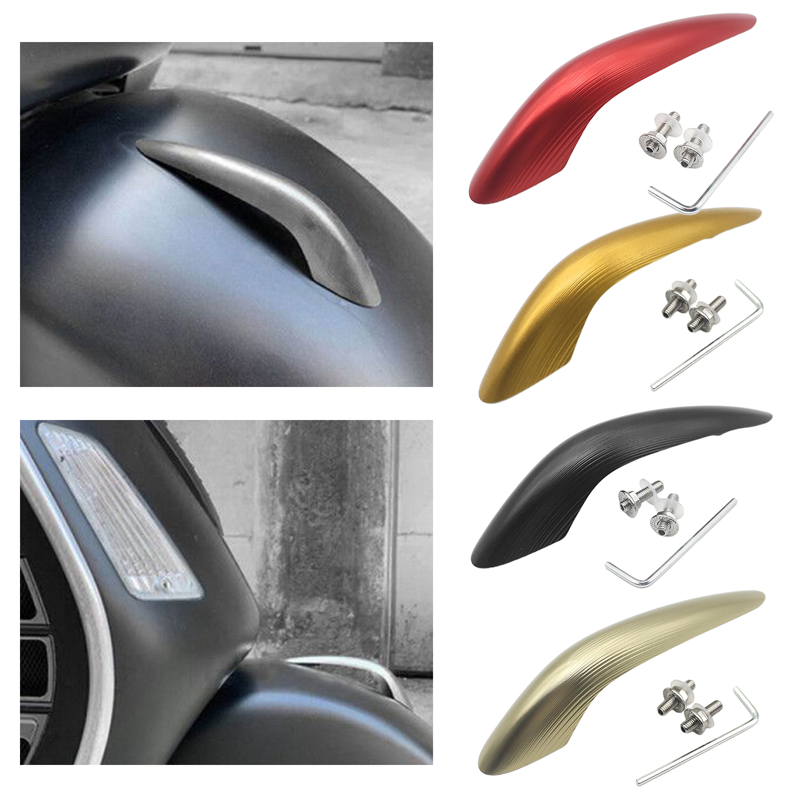 CNC Aluminum Front  Mudguard Nose Beak Decor for Vespa GTS GTV 250 300