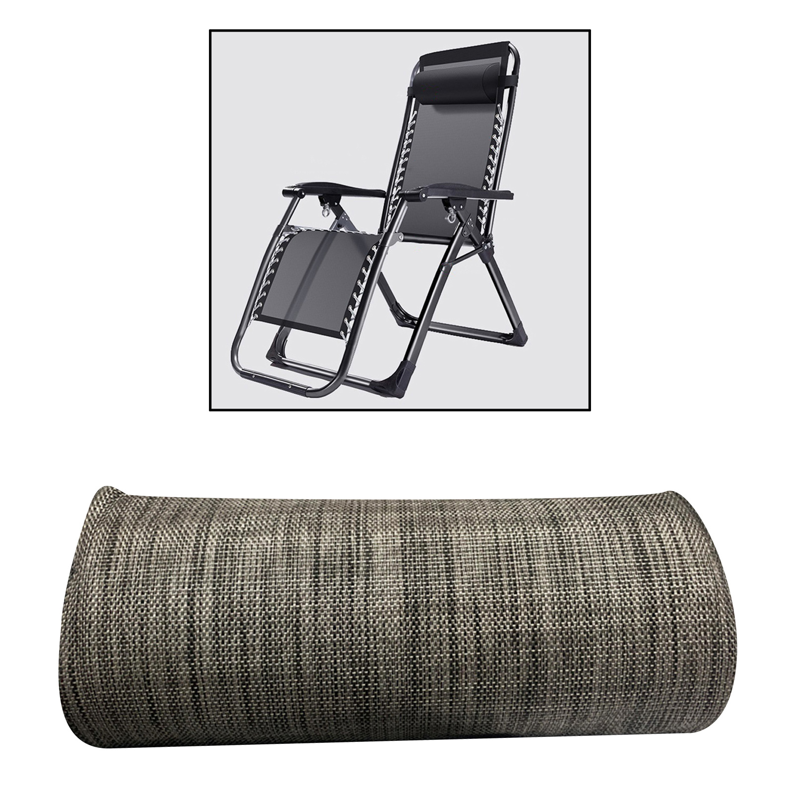 Recliner Head Cushion Padded Headrest Pillow Replacement for Outdoor Leisure Couch, Garden Folding Chairs