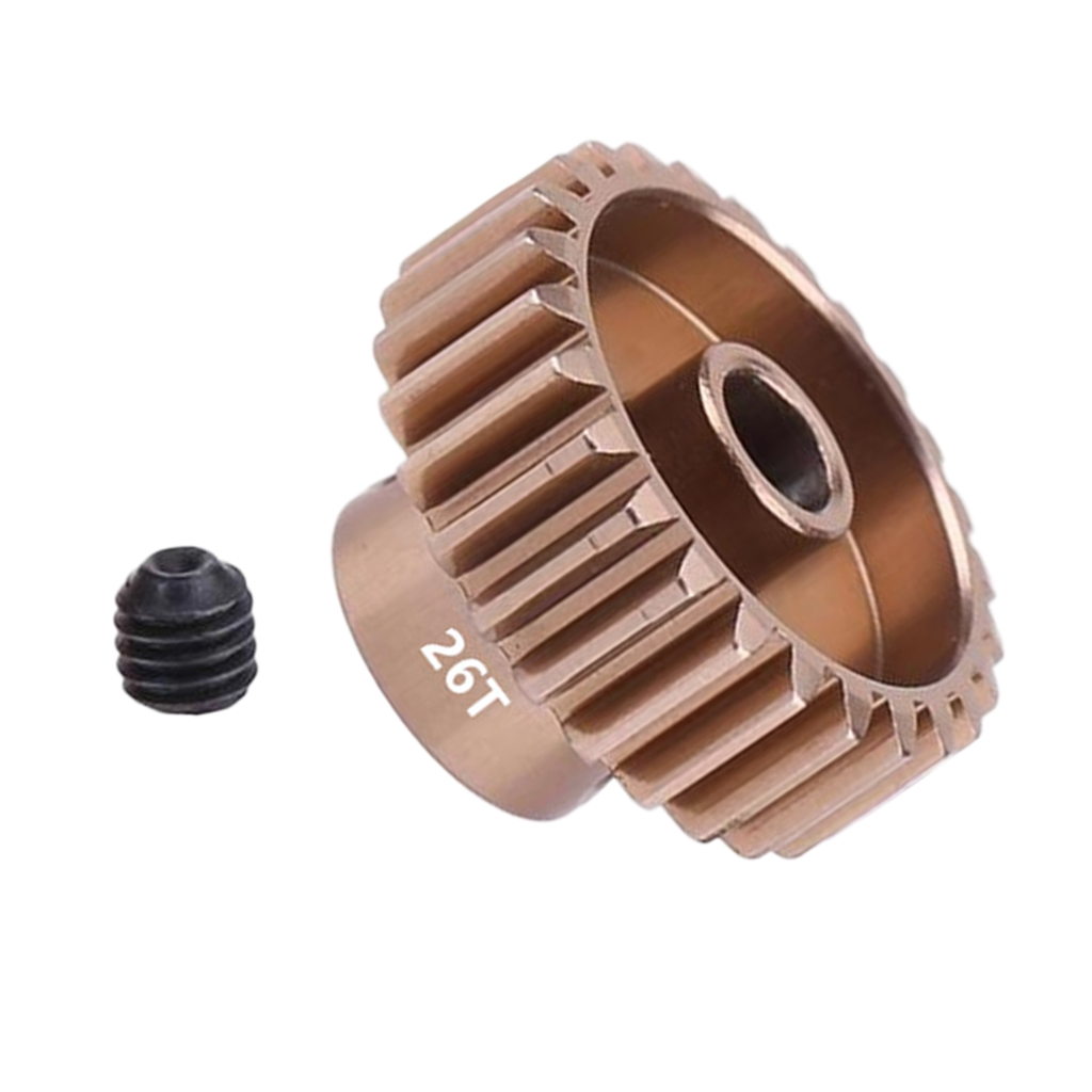 RC 26T Tooth 14.7mm Motor Gear Set for 1/10 RC  Car Climbing Truck Upgrade Parts Aluminum Pinion (48P)