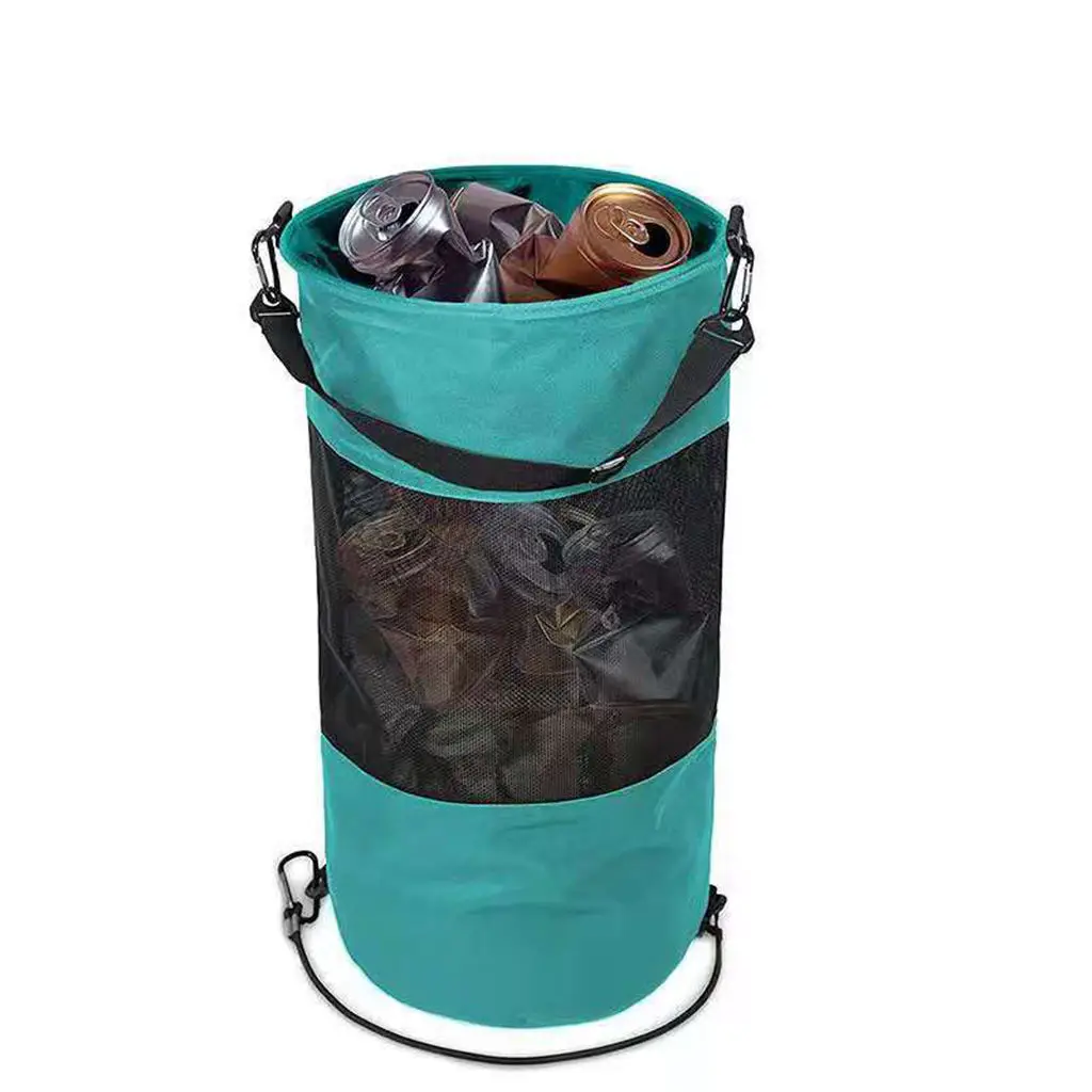 Portable Mesh Trash Bag Bin Garbage Bag Container for Boat Golf Cart RV