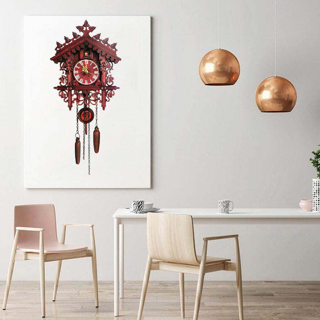 Wooden Hanging Cuckoo Wall Clock, for Office Home Bedroom Restaurant Office Decoration Decoration accessories