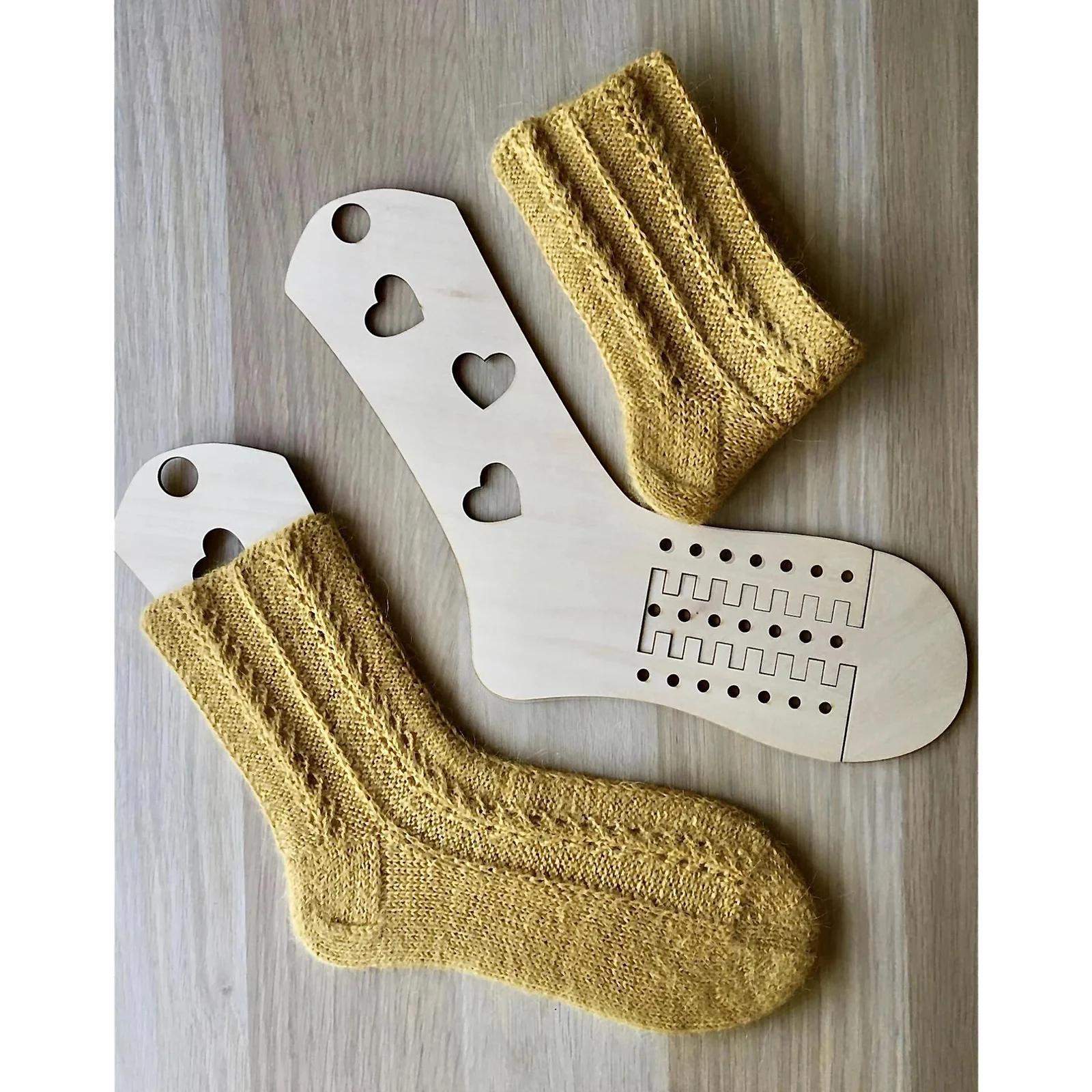 Bloqueadores de calcetines de madera Moldes de exhibición de medias para adultos Camillas Formas de calcetines hechos a mano Manija de tejer de calcetines de bricolaje Artesanías de hilo 
