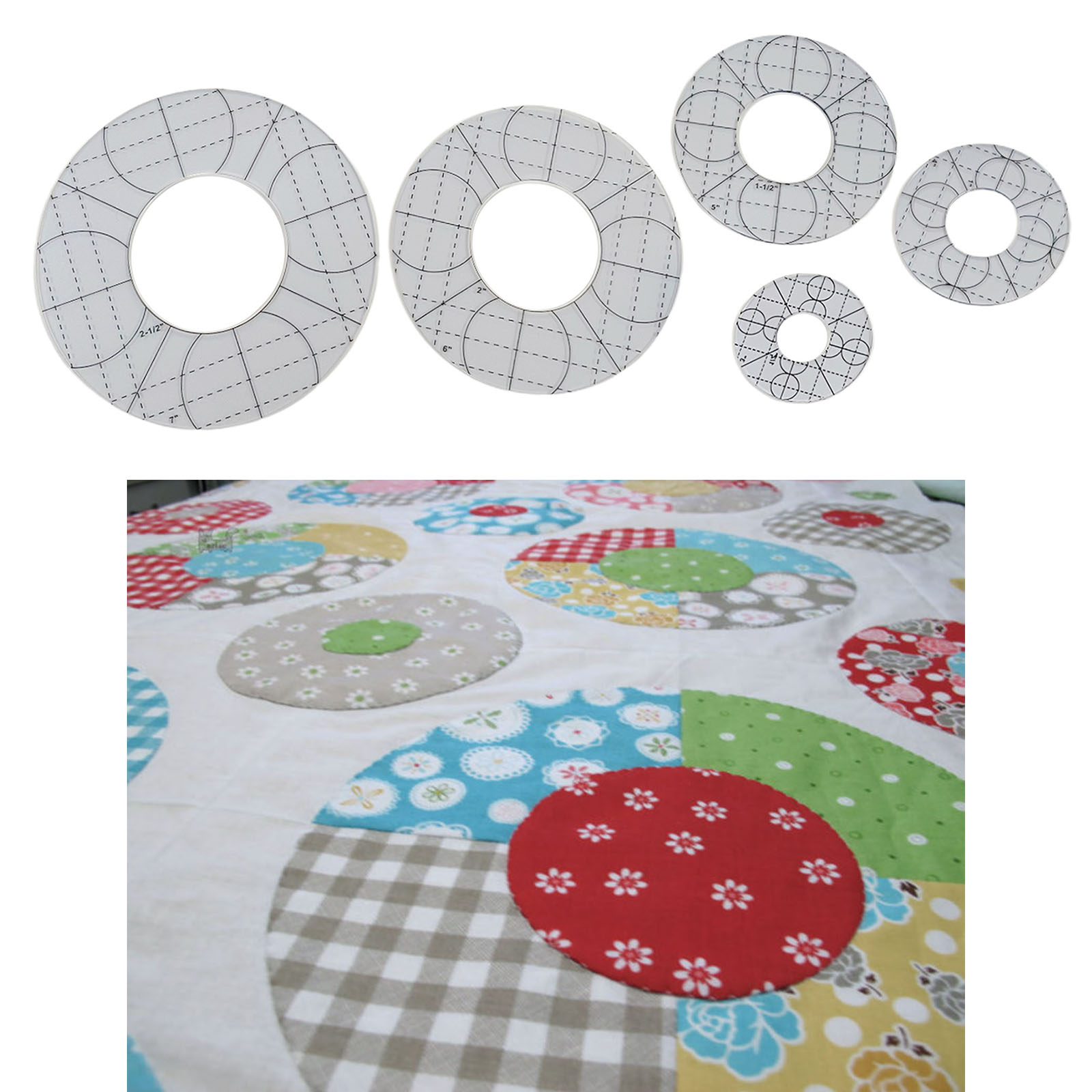 Acrylic Quilt Embroidery Template Patchwork Embroidery Stencils for Fabric DIY Patchwork Tools Sewing Craft Supplies Accessories