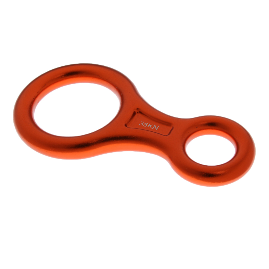 Safety 35kN Aluminum Figure 8 Descender For Climbing Rope  Rappelling