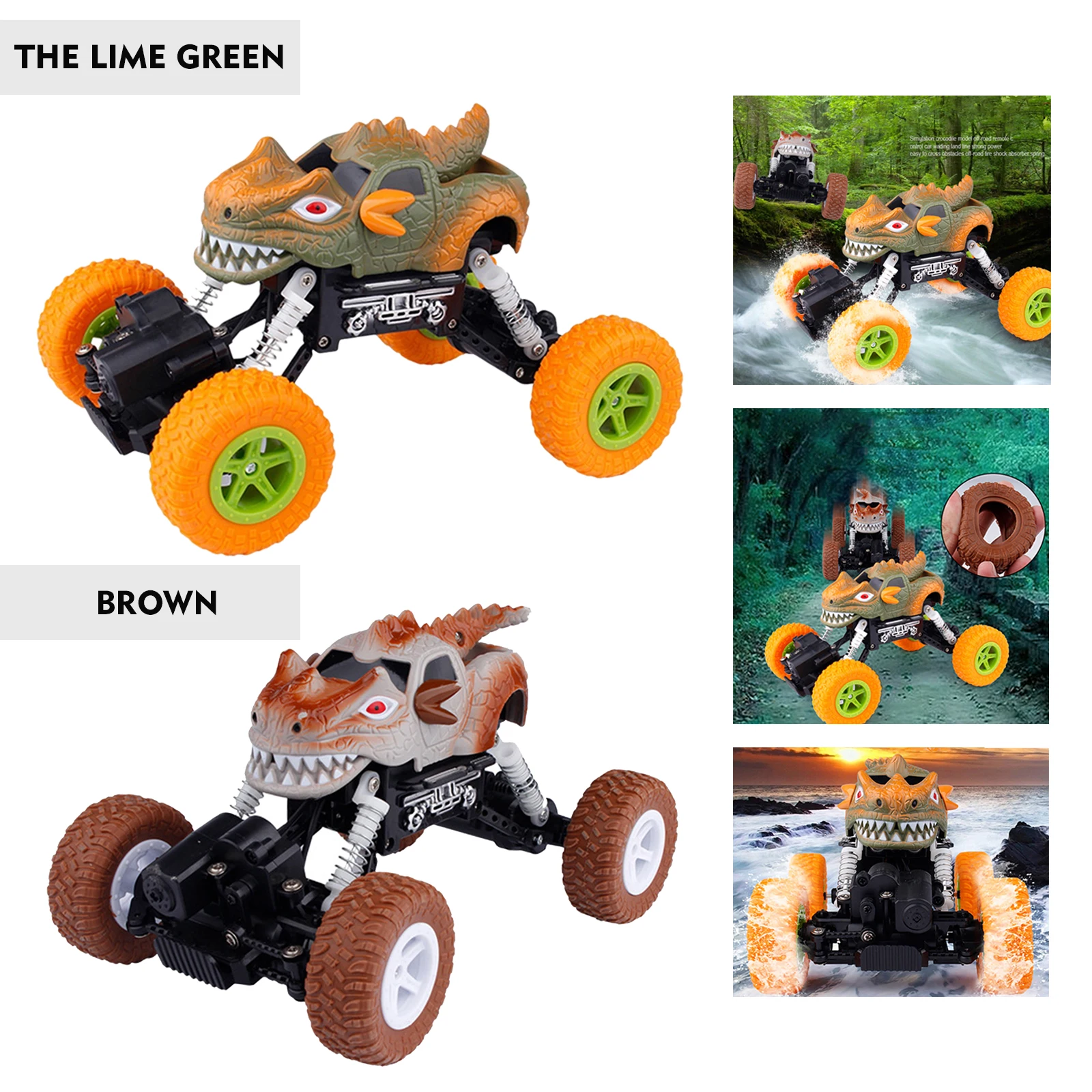 Toy Grade RC Truck Realistic Crocodile Falling Resistant RC Monster Crawler Buggy Children Gifts Age 3+