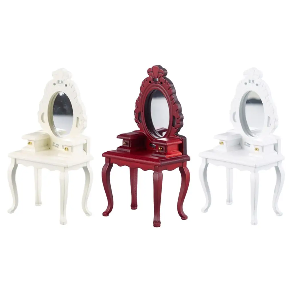 Simulation 1:12 Dollhouse Dressing Table Mini Furniture Toys Living Room Bathroom Decoration Props Children Toys Birthday Gifts