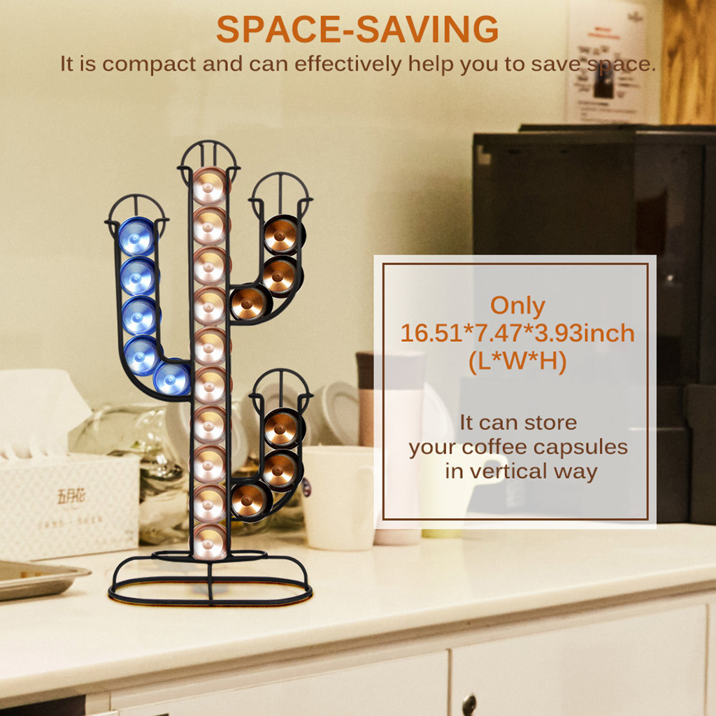 Coffee Pod Holder For Dolce Gusto Capsule Display Capsule Rack Stainless Steel Tower Stand Storage Shelves