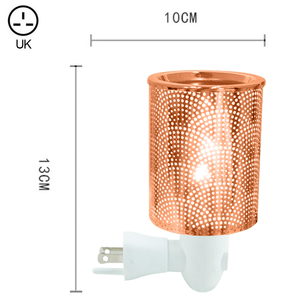 Electric Wax Melt Oil Burner Warmer Lamp Iron Plug-in Aroma Shell Pattern Lighting Thermal Nightlight for Hotel Gifts Bar Decor