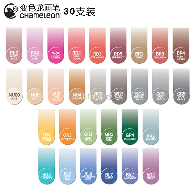 CHAMELEON DELUXE 52 SET Color Tones Colour Blending Ink Pens Professional Set