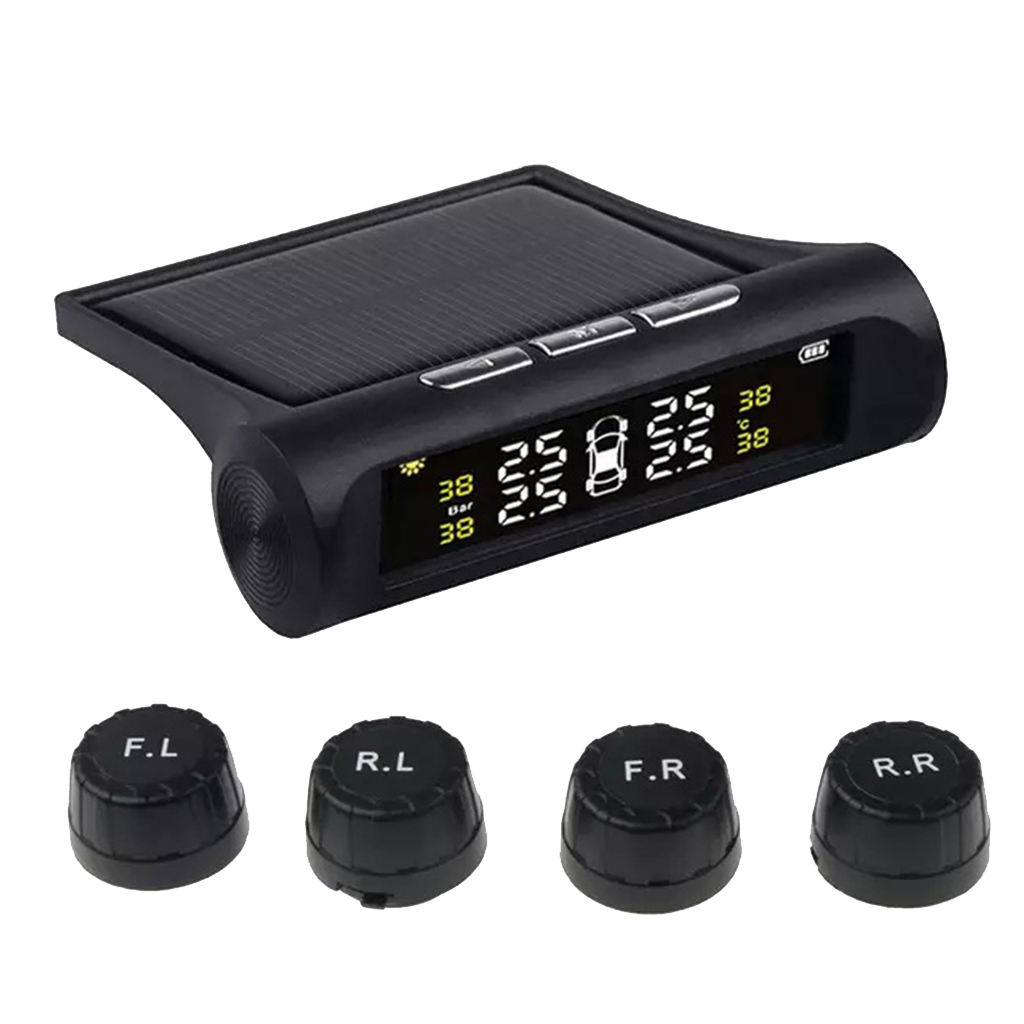 Car Tire Pressure Monitor Solar Real Time Tyre Monitoring Sytem External Sensor