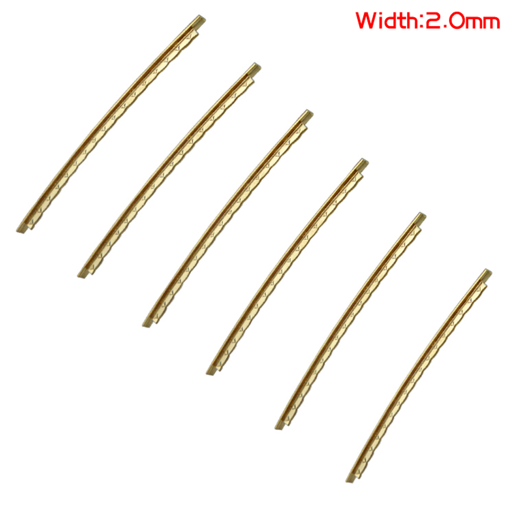 21x Brass Guitar Fret Wire Set 2mm Gold for Folk / Acoustic Guitar