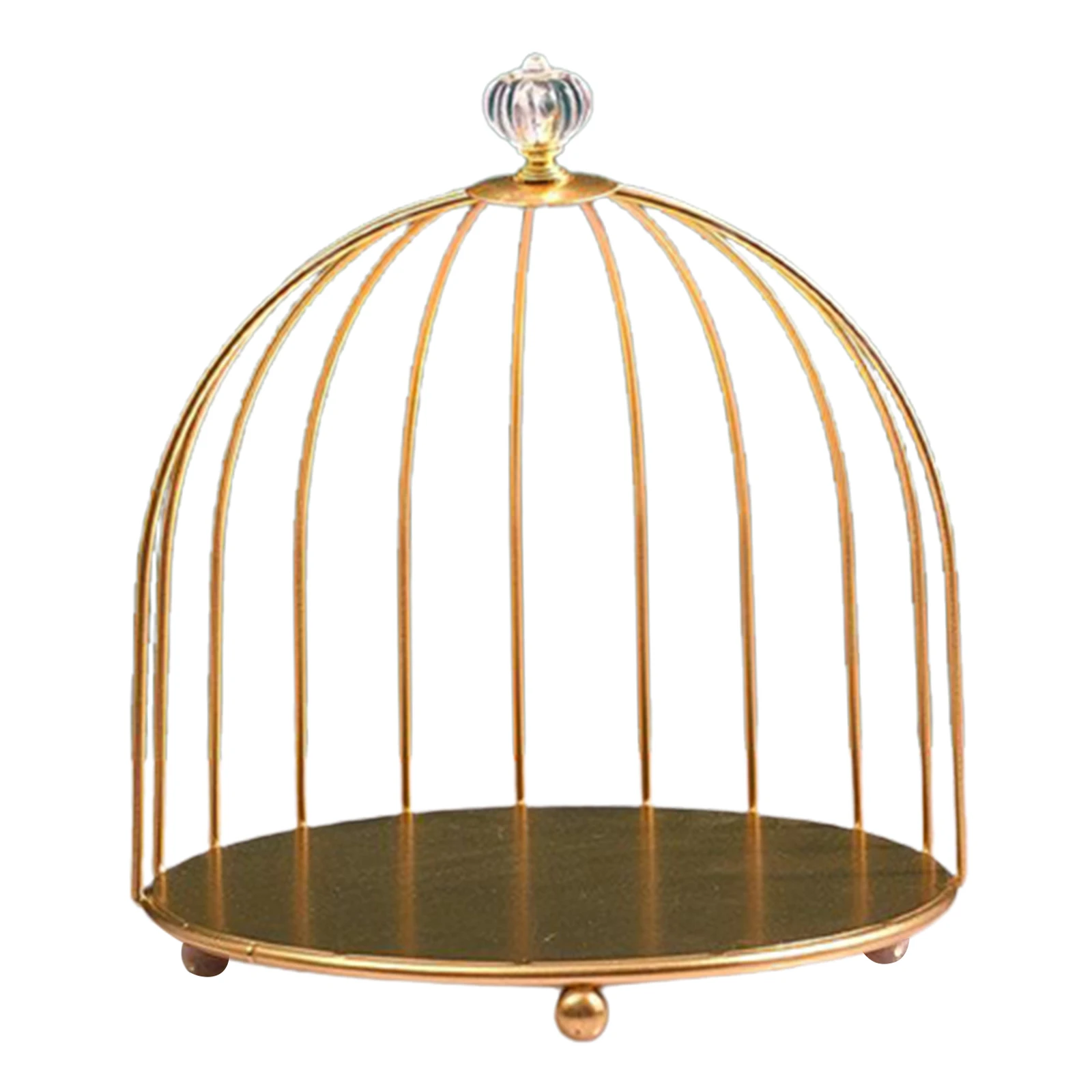 Nordic Bird Cage Desktop Organizer Cosmetic Makeups Display Spice Jar Rack Skincare Organise Jewellery Display Holde