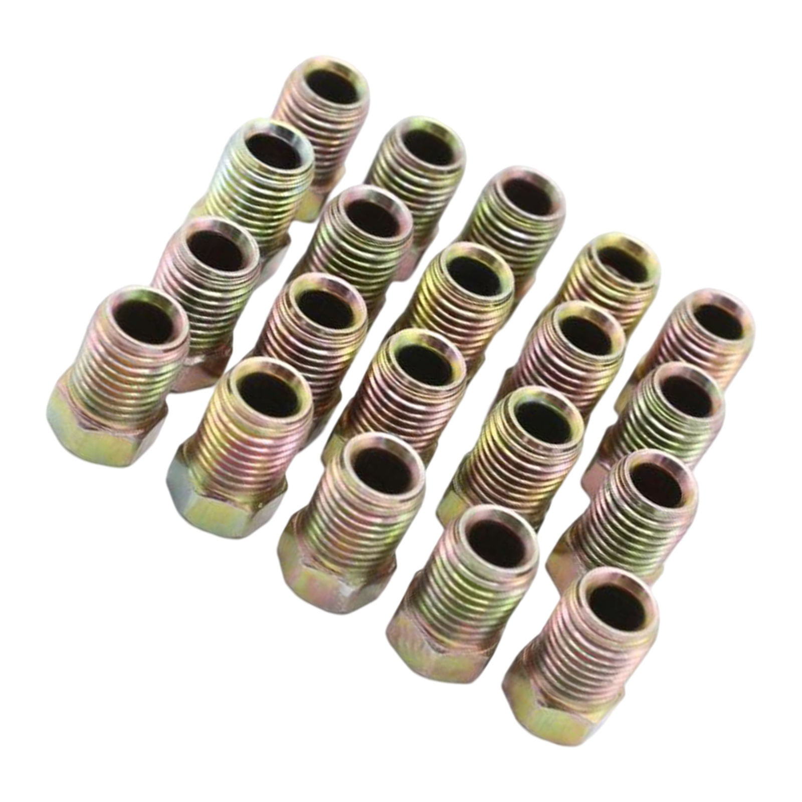 20-Pack 3/8-24 Inverted Flare Tube Nuts Auto Parts Threads Nuts Fits for 3/16 inch Tube