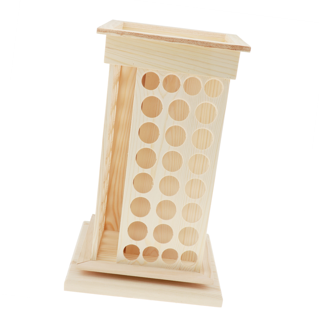 Durable Wooden Rotating Essential Oil Bottle Holder Display Stand Table Rack