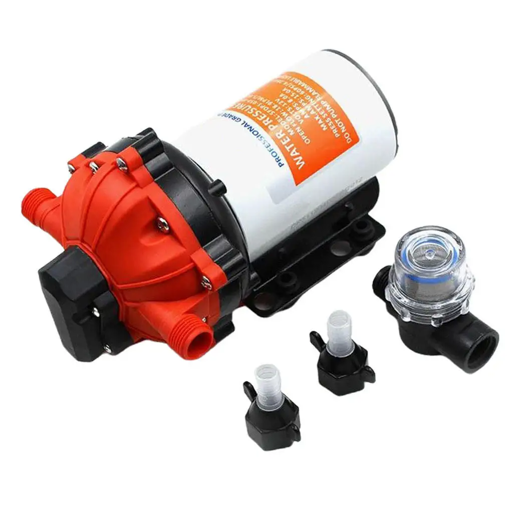 24V Water Pressure Pump Self Priming with Quick-Connect Fittings for Caravan/RV/Boat/Marine 60psi