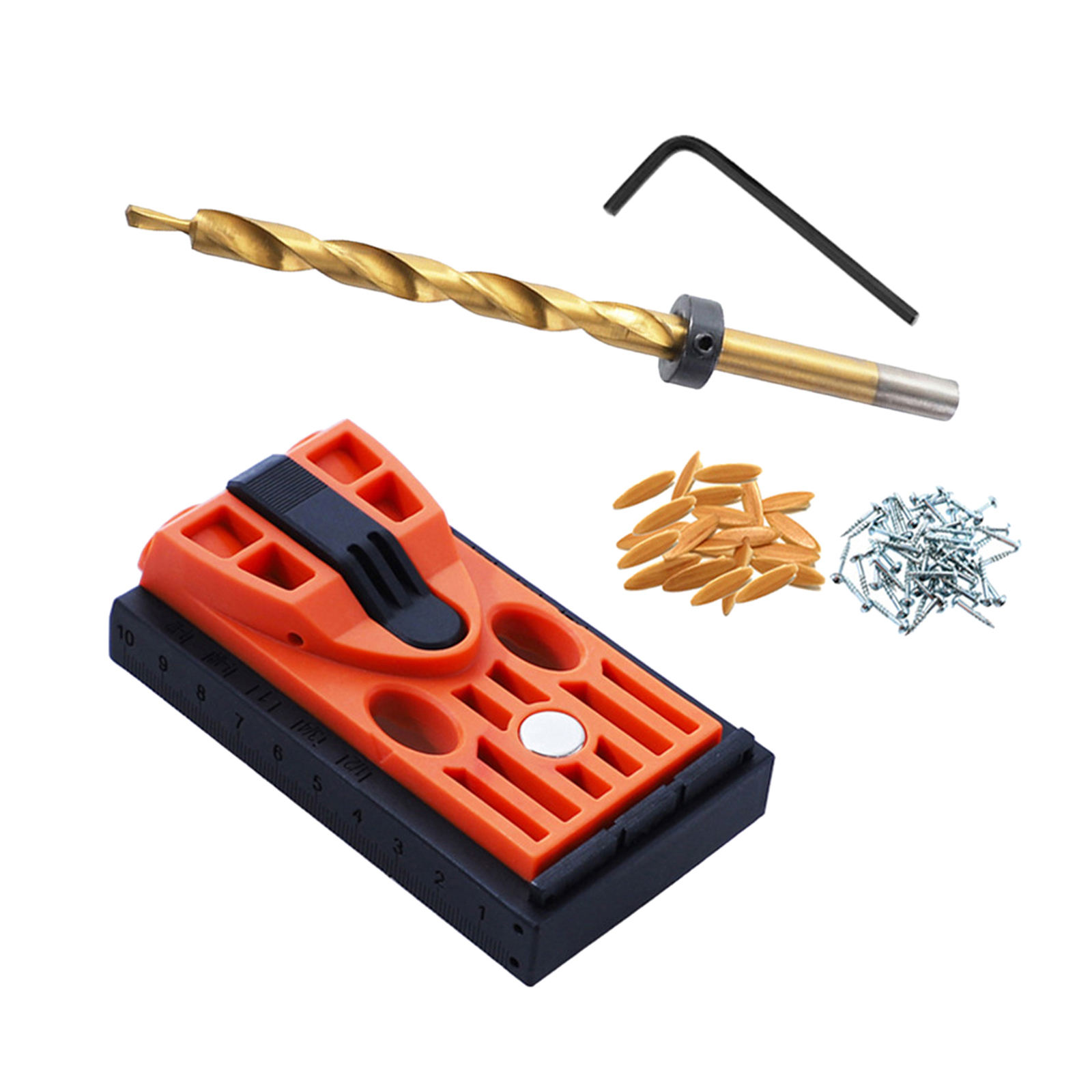 Woodworking Punch Locator Drill Drilling Guide Dowel Jig Kit Hole Opener Template Door Cabinets Portable Precise DIY Hand Tools