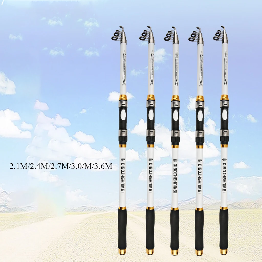 2.1M -3.6M Carp Fishing Rod feeder Hard FRP Carbon Fiber Telescopic Fishing Rod fishing pole Saltwater Freshwater