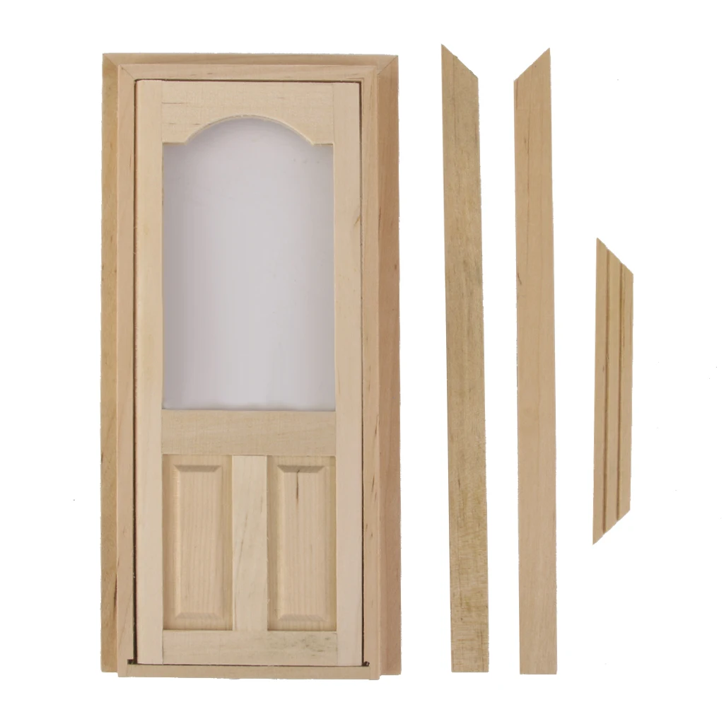 1:12 Dollhouse Miniature DIY Material Wooden Door Material 2