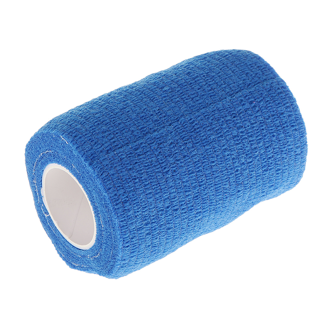 7.5cm Blue First Aid  Health Self Adhesive Elastic Bandage Gauze Tape
