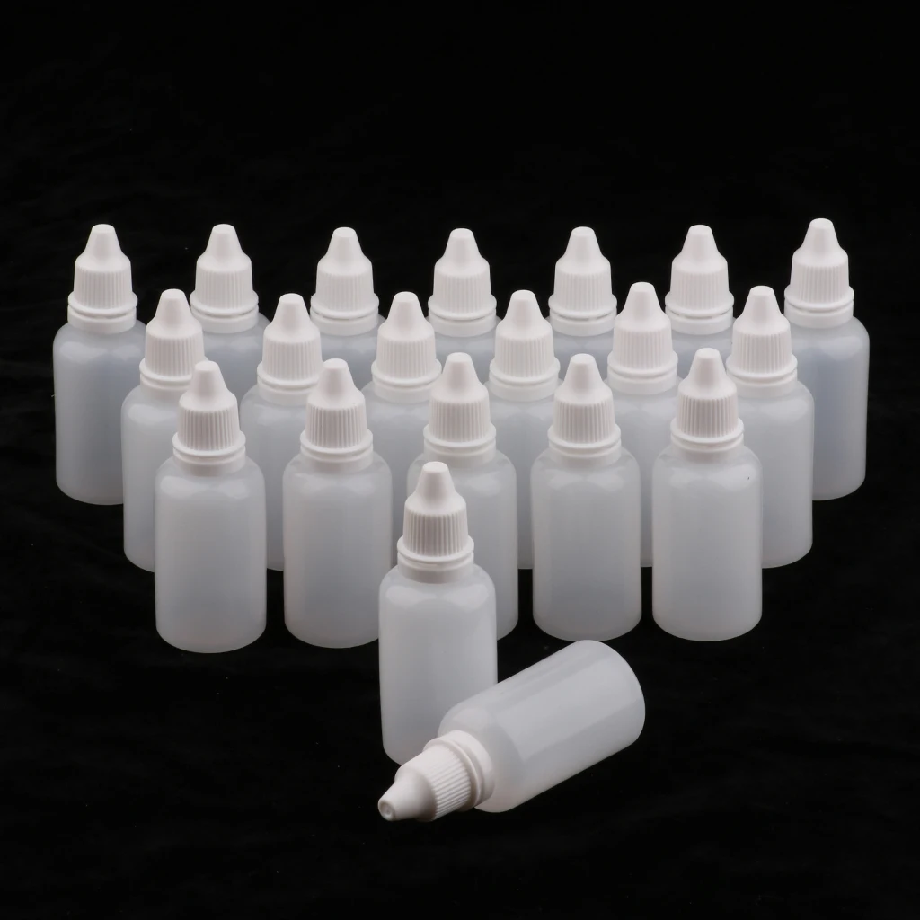 20pcs 30ml Plastic Dropper Bottles Empty Liquid Pressure Vials