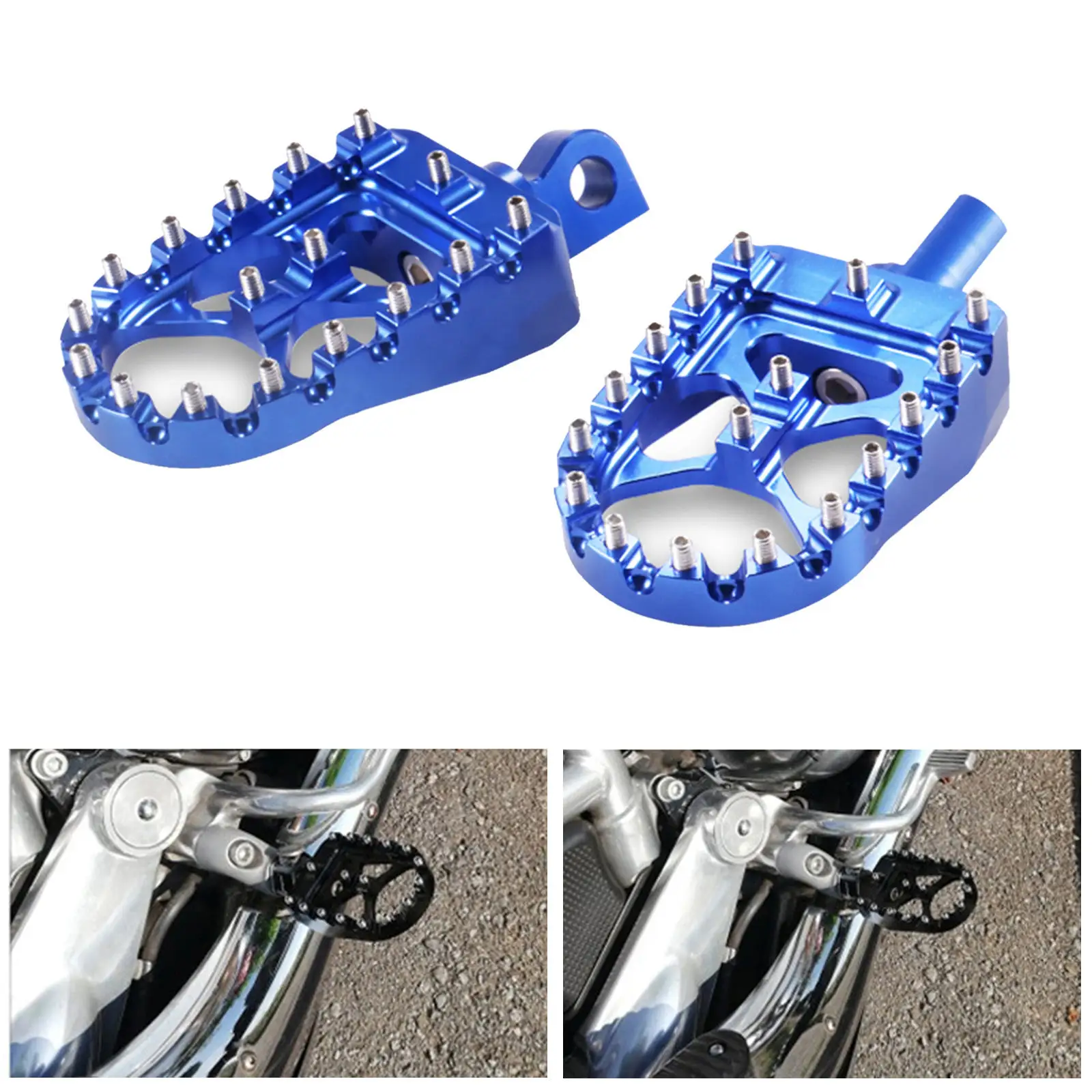 Anodized Aluminum Alloy Motorcycle Footrests Footpegs for Harley XL883 XL883R XL883C XL1200C XL1200R 2007-2010