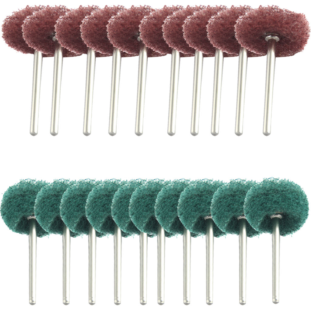 20pcs Polishing Wheel Buffing Pad Fiber Brushes Accessories for Rotary Kit