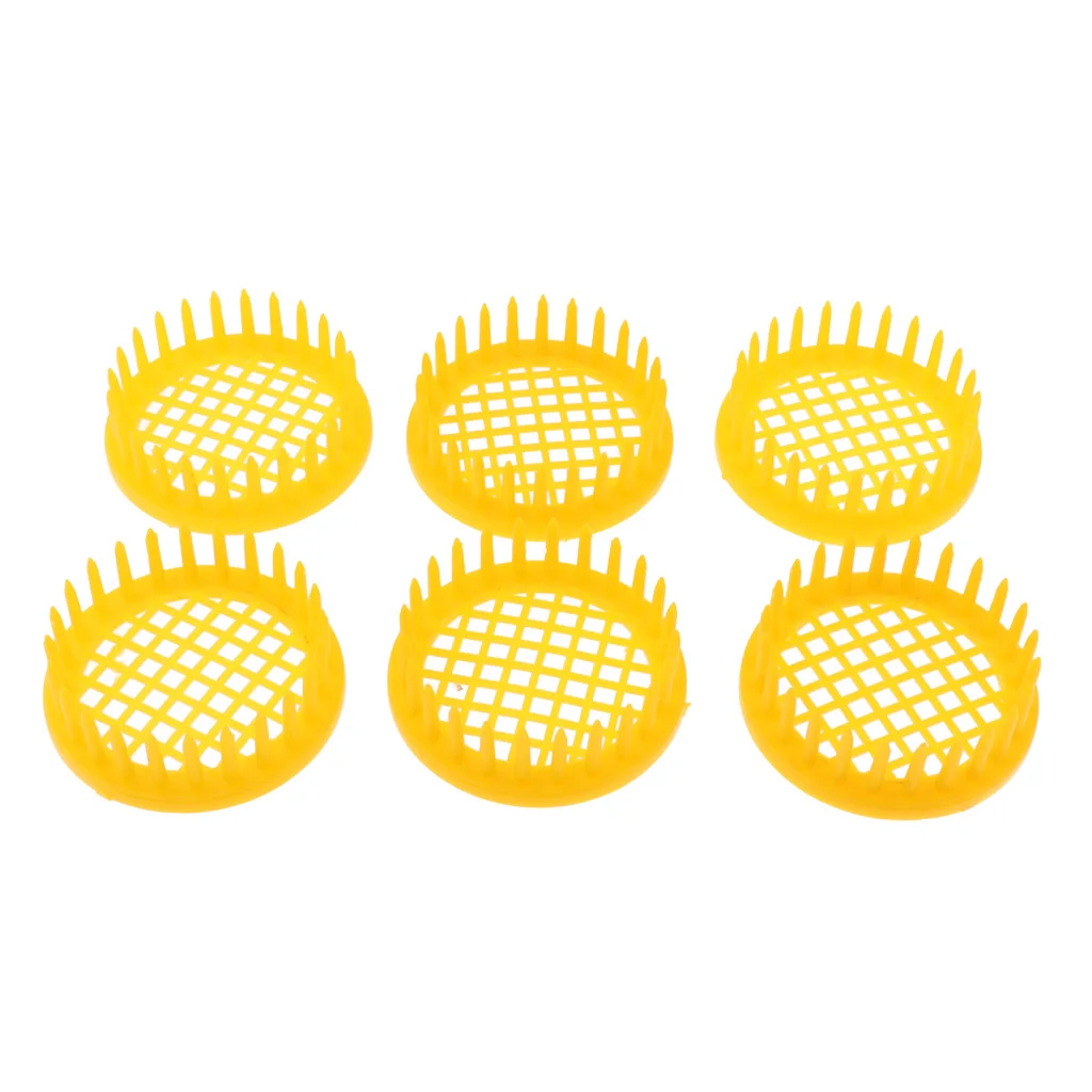 6PCS Plastic Round Needle Queen Bee Cage Beekeeping Rearing Tool Supplies