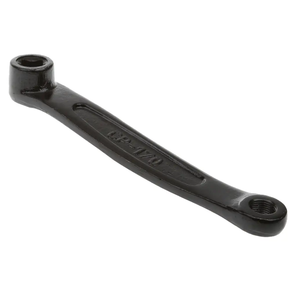 Bike Bicycle 170 mm Black Steel Iron Left Crank Arm with Prismatic Hole