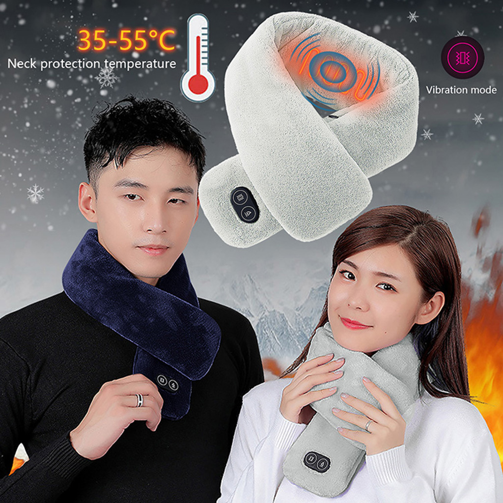 USB Heated Neck Scarf Gaiter Washable for Men Women Cold Weather Neck Warmer