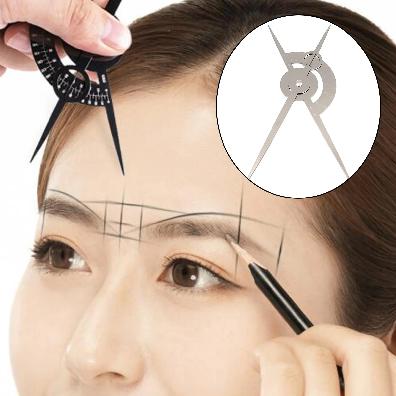 Eyebrow Caliper Microblading Permanent Makeup Ratio Measuring Tool
